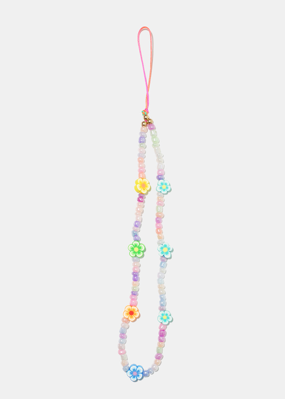 Smile and Flowers Phone Strap Wristlet