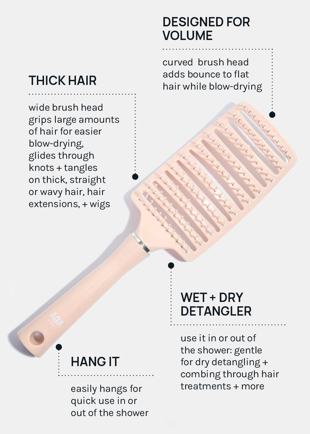 AOA Curved Vented Brush