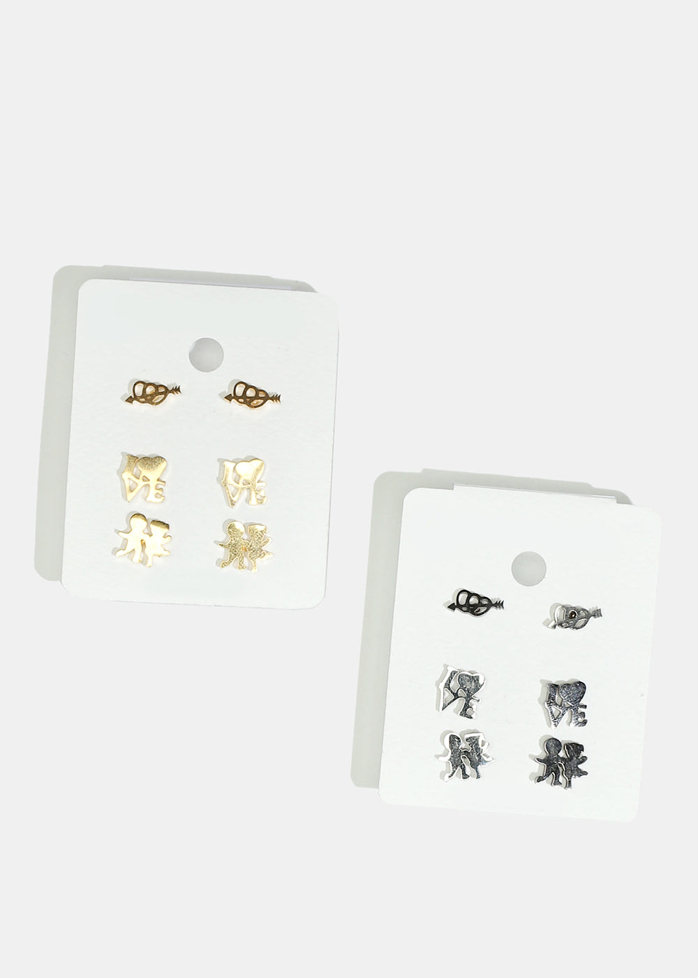3-Pair Multi-Design Earring Set