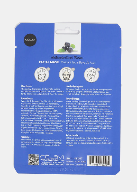 Celavi Acai Berry Sheet Mask