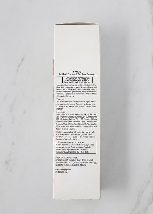 SINDO Graceday Real Fresh Coconut & Cica Foam Cleanser