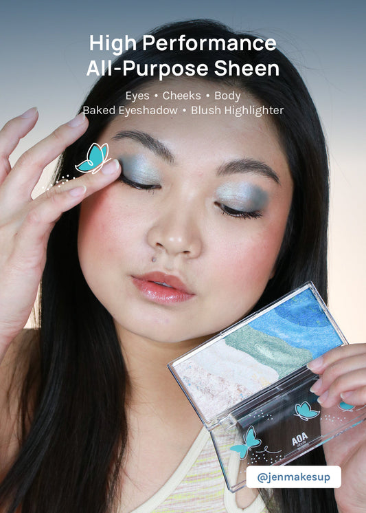 AOA Fly with Me Baked Eyeshadow • Blush Highlighter