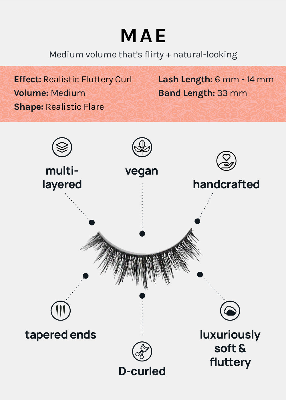 D-LUX Curl Premium Faux Mink Lashes - Mae