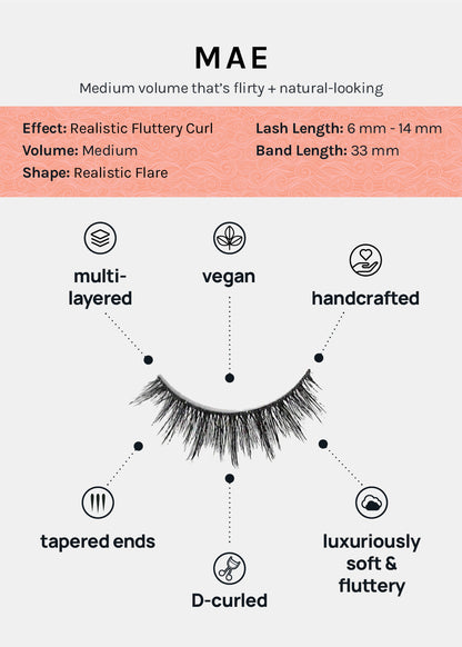 D-LUX Curl Premium Faux Mink Lashes - Mae