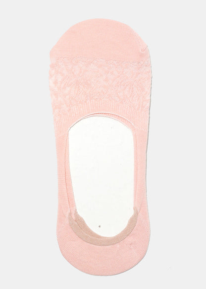 Lace Solid Color No Show Socks