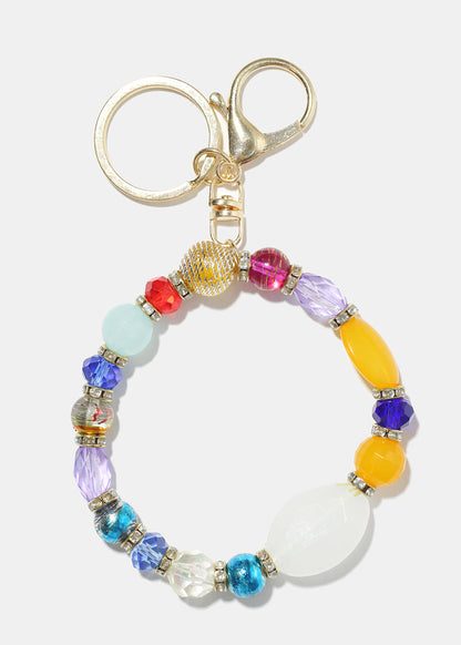 Assorted Bead Keychain Bracelet