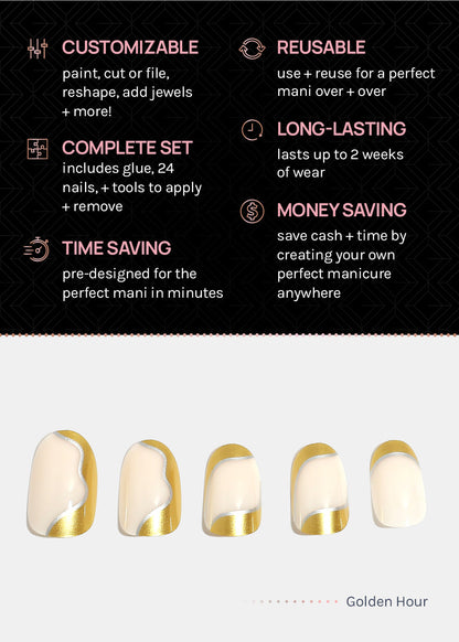 AOA Pro Press-On Nails: Golden Hour