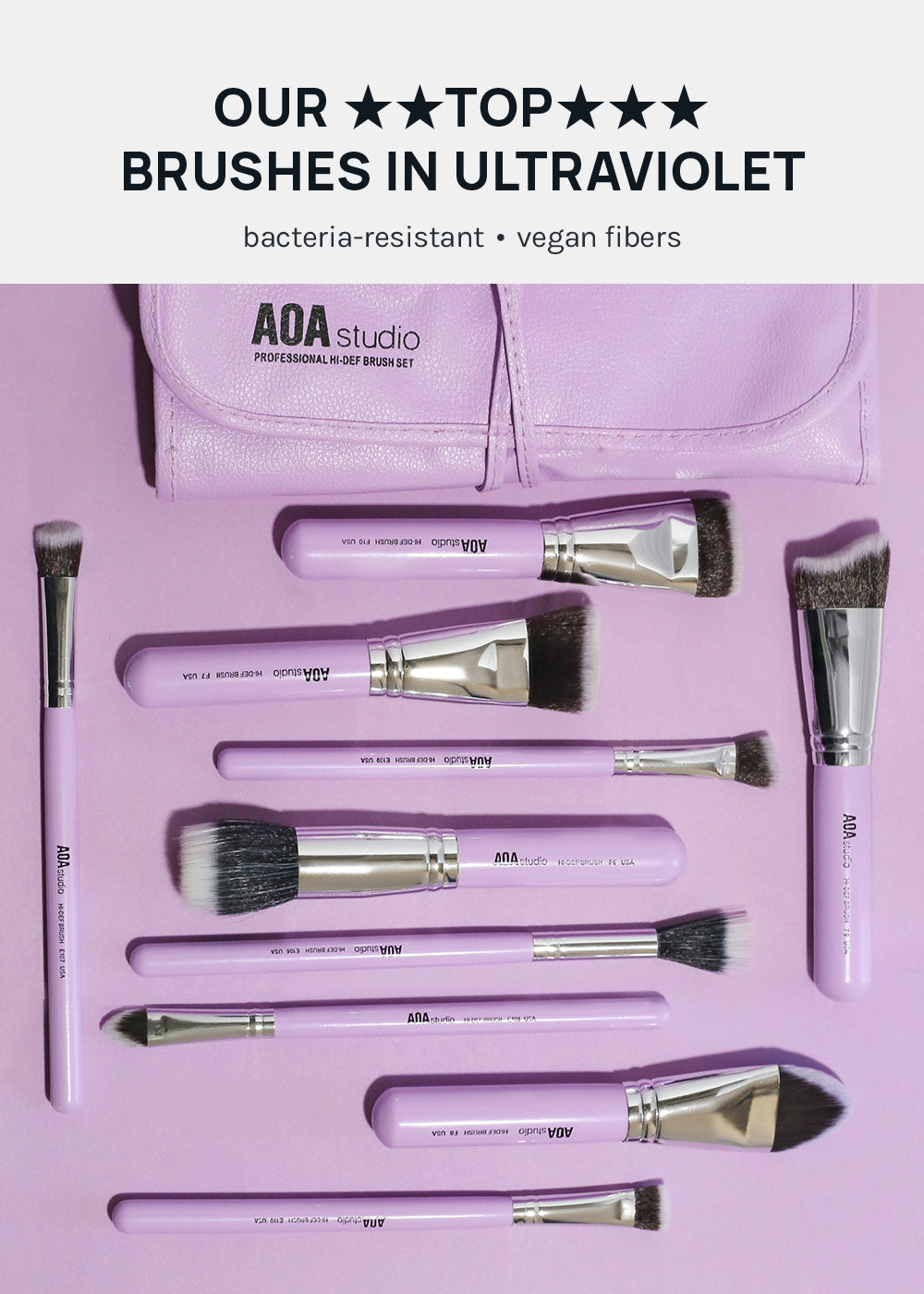 AOA UltraViolet Single Brush – E110 Small Chisel Contour Brush