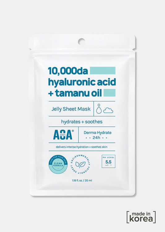 AOA Skin 10,000da Hyaluronic Acid + Tamanu Oil Sheet Mask