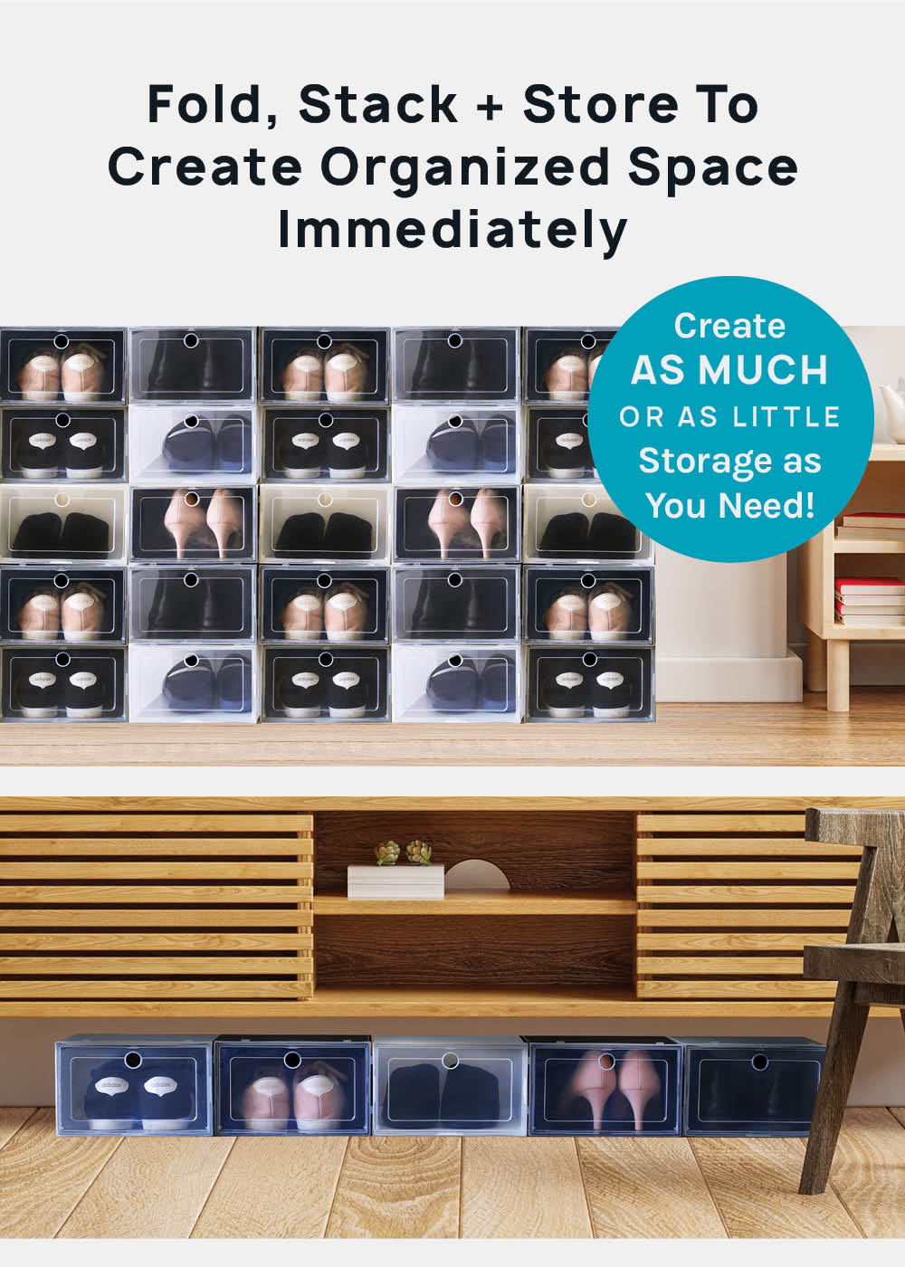 Official Key Items Stackable Shoe Storage Boxes