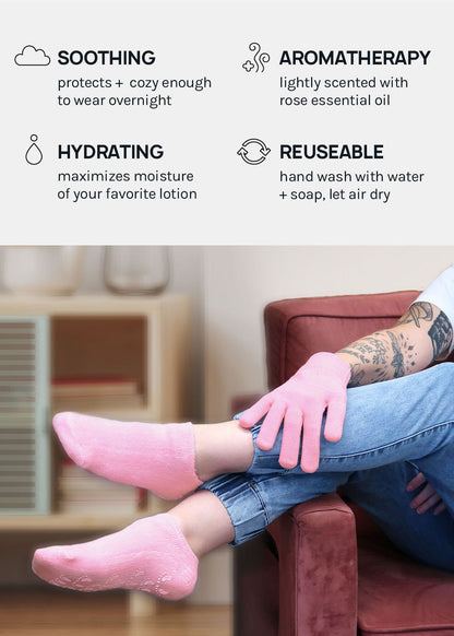 A+ Gel Lined Moisturizing Spa Sock