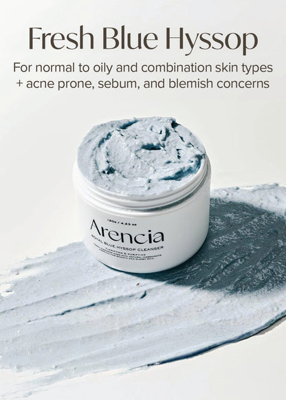 Arencia Fresh Blue Hyssop Rice Mochi Cleanser 120g