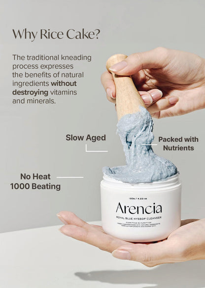 Arencia Fresh Blue Hyssop Rice Mochi Cleanser 120g