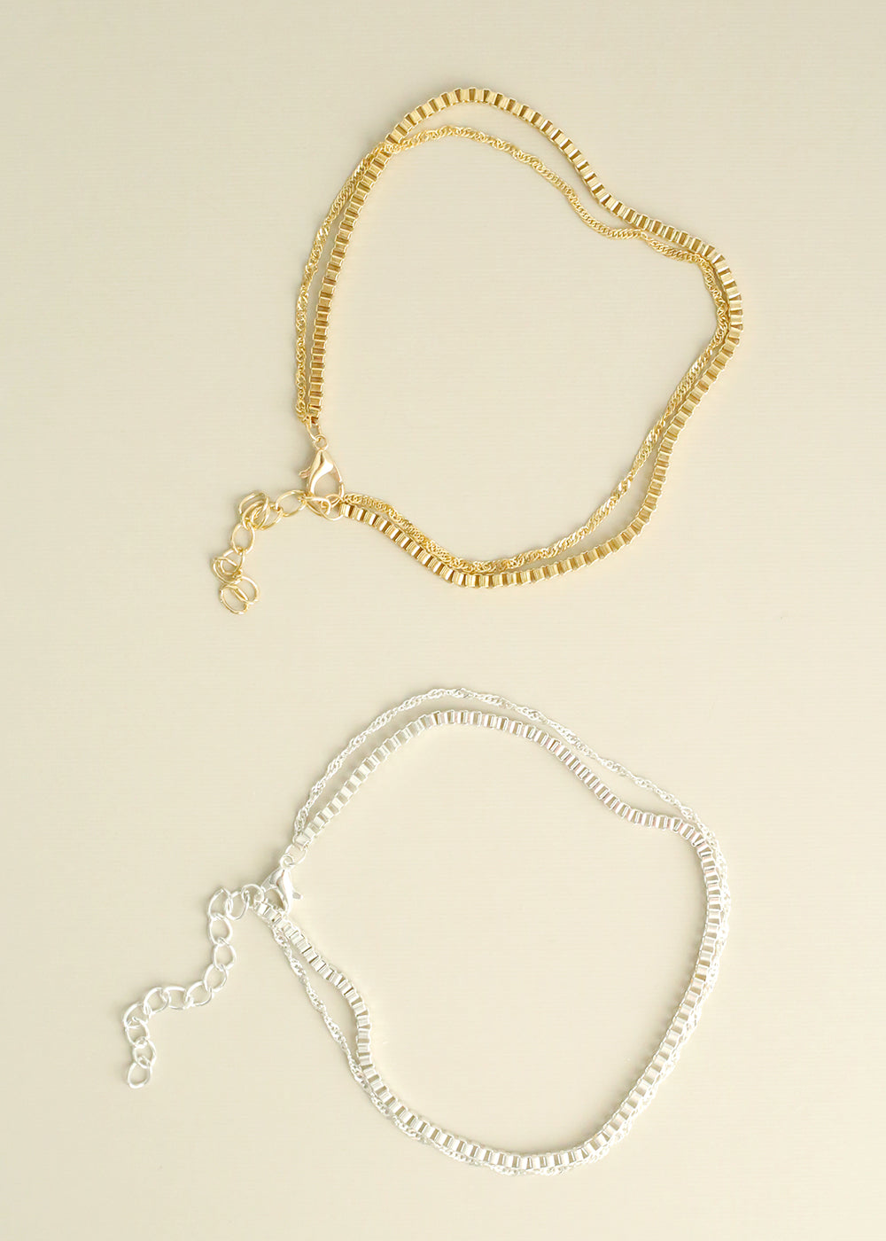 Double Layered Chain Anklet
