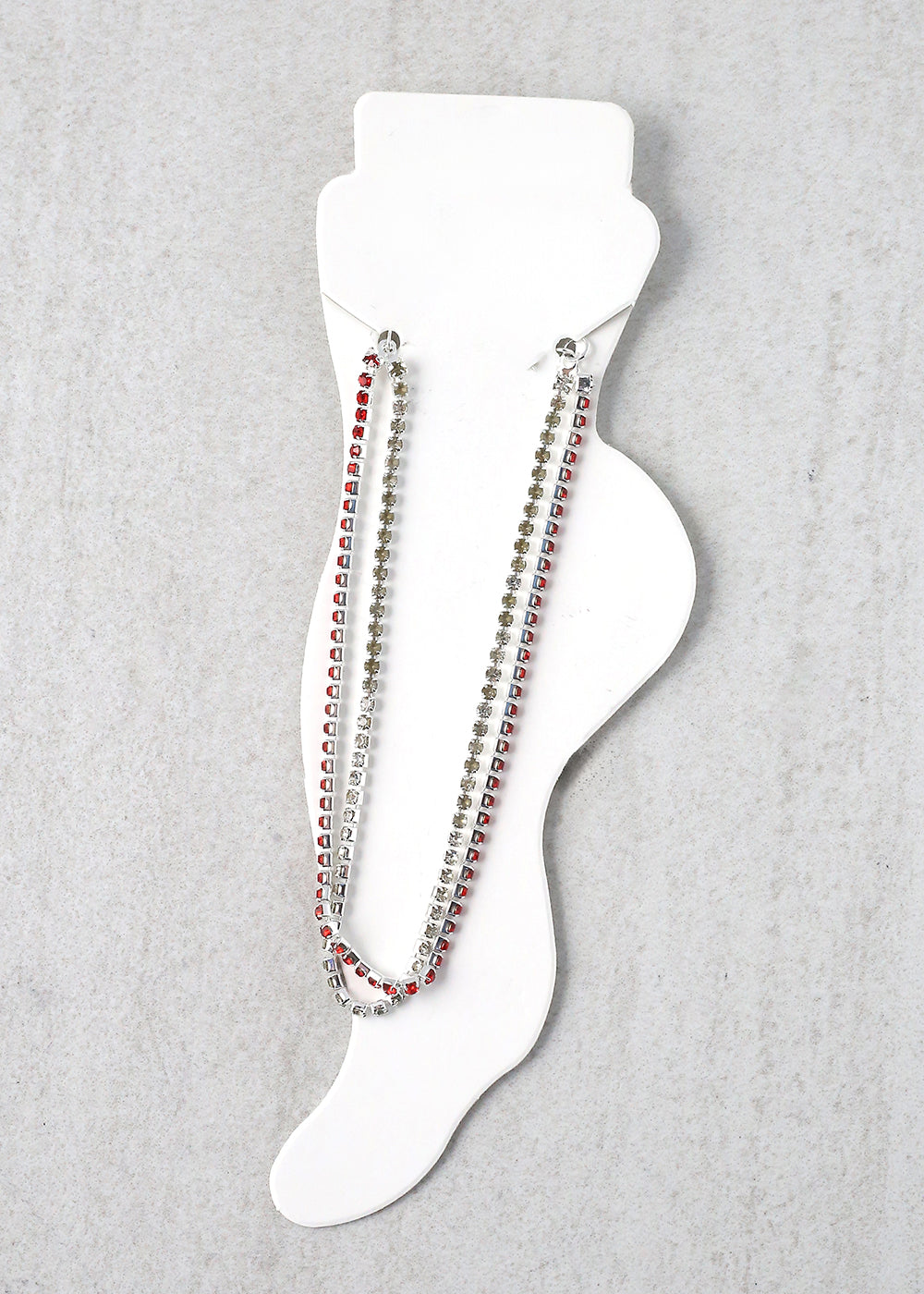 2-Layered Rhinestone Anklet