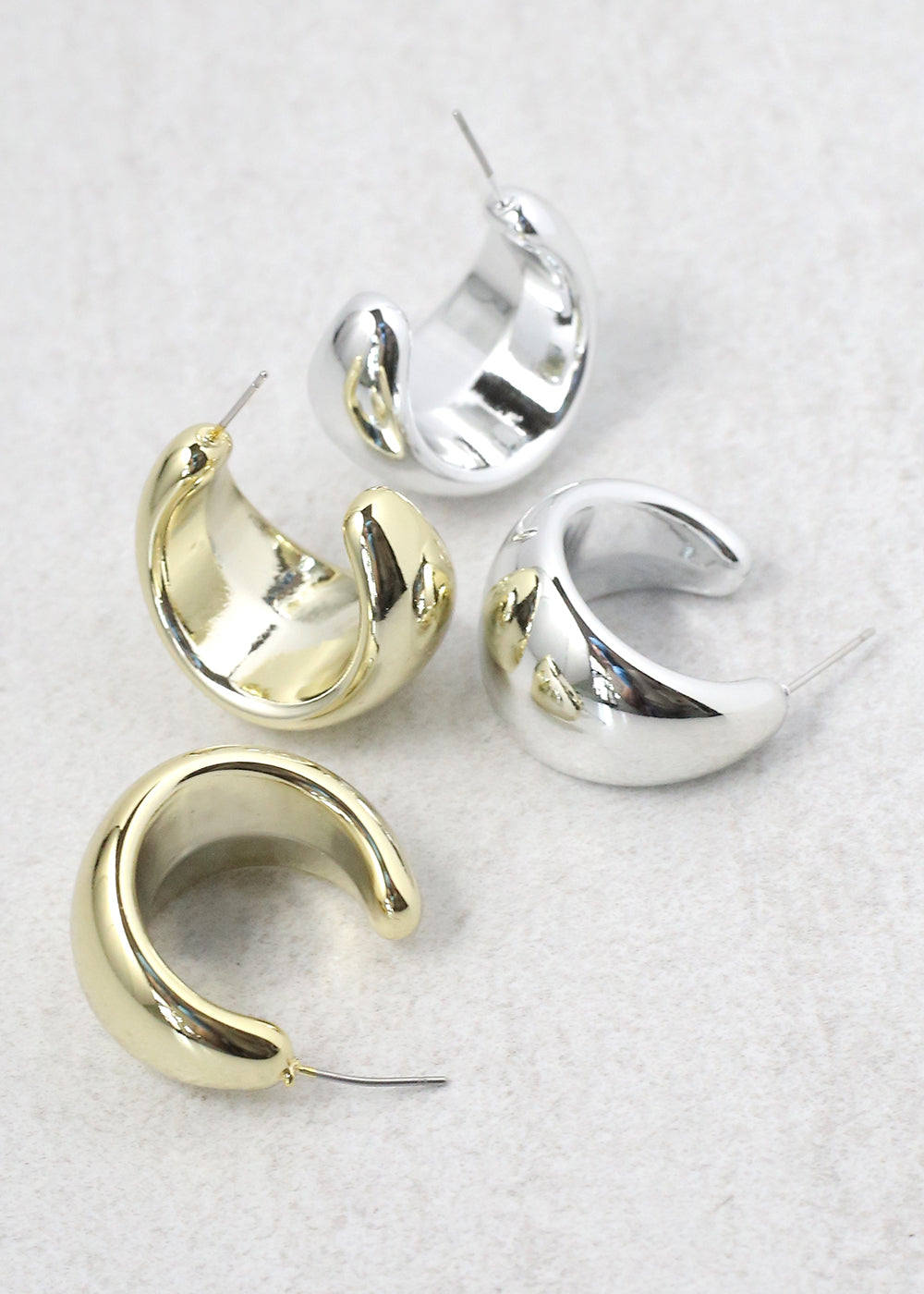 Thick Open Hoop Stud