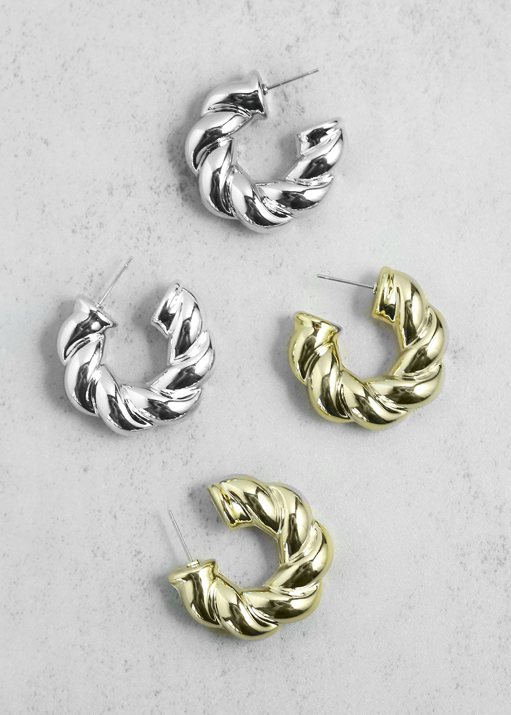 Twisted Open Hoops