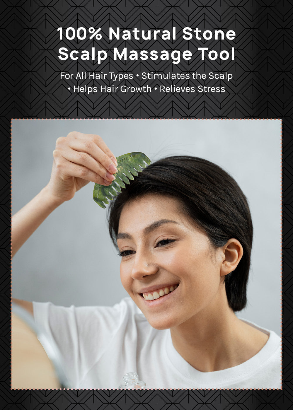 Jade Scalp Massaging Gua Sha Comb