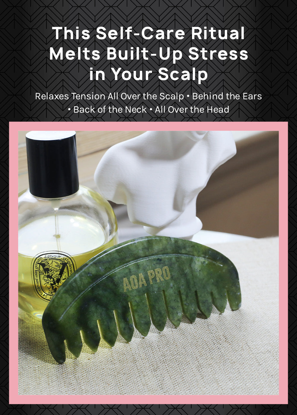 Jade Scalp Massaging Gua Sha Comb