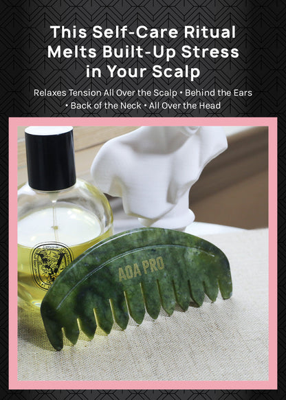 Jade Scalp Massaging Gua Sha Comb