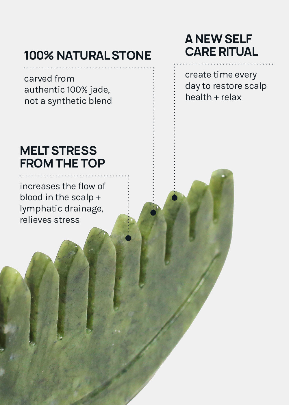 Jade Scalp Massaging Gua Sha Comb
