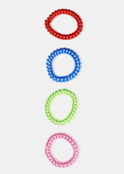 4-Piece Colorful Spiral Ties
