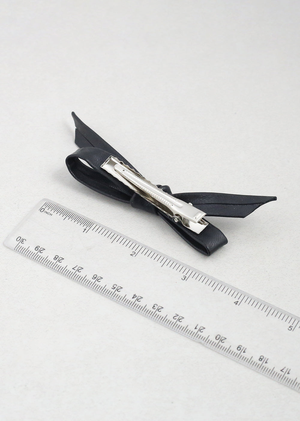2 PC Chic Faux Leather Bow Hairclip