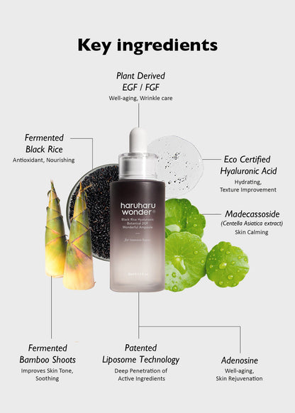 haruharu wonder Black Rice Hyaluronic Botanical 2GF Wonderful Ampoule 30ml