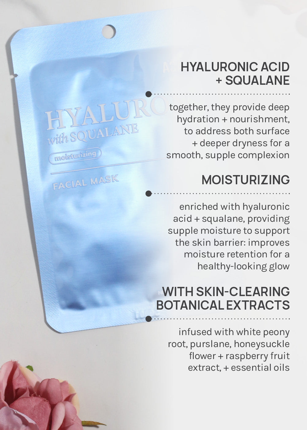 AOA Skin Hyaluron with Squalane Moisturizing Facial Mask