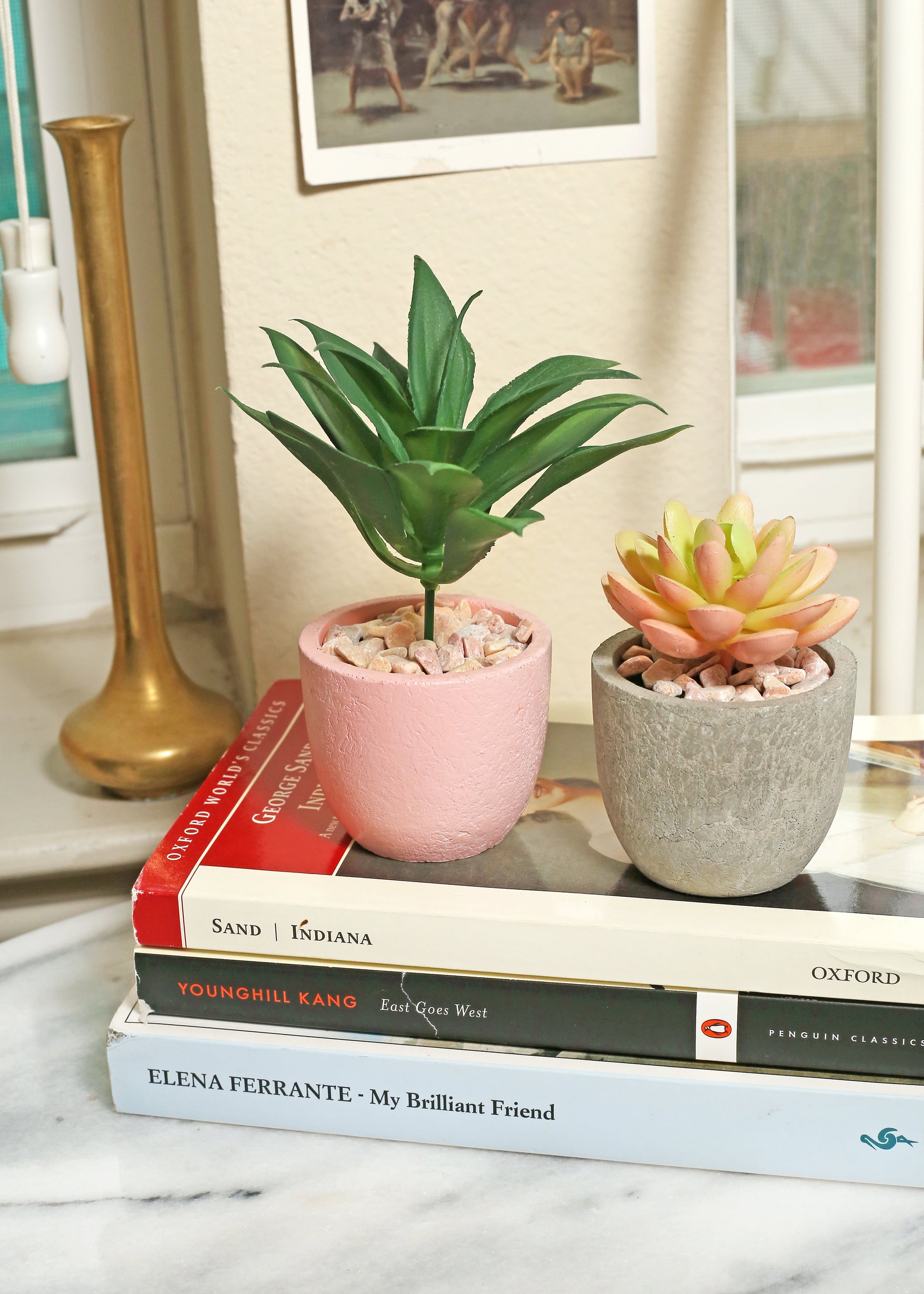 Official Key Items Artificial Succulents - Green Diamond Lotus