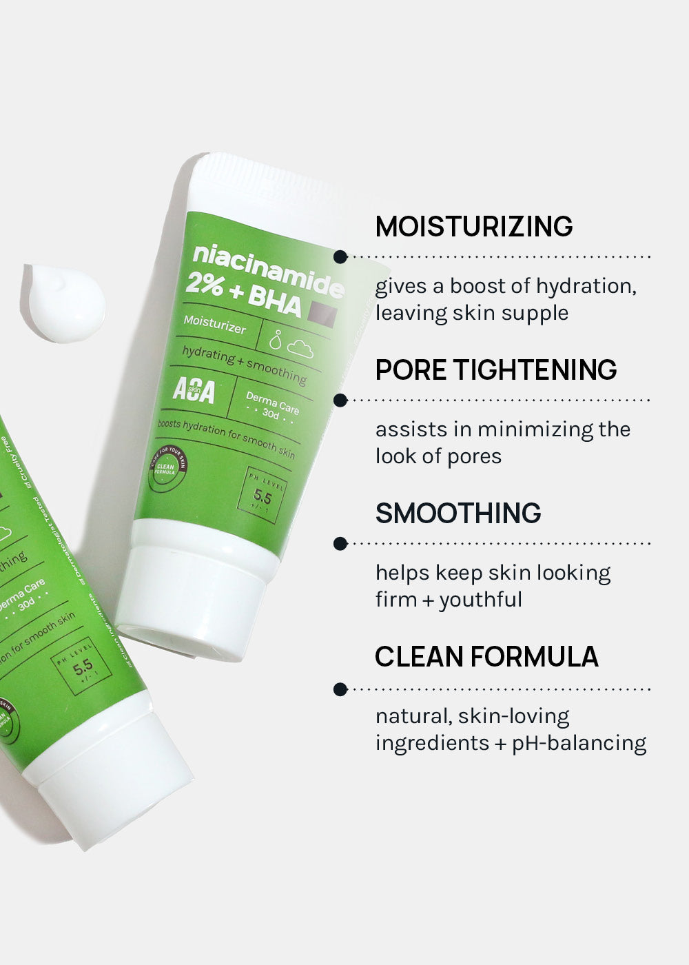 AOA Skin Niacinamide 2% + BHA Moisturizer 20ml