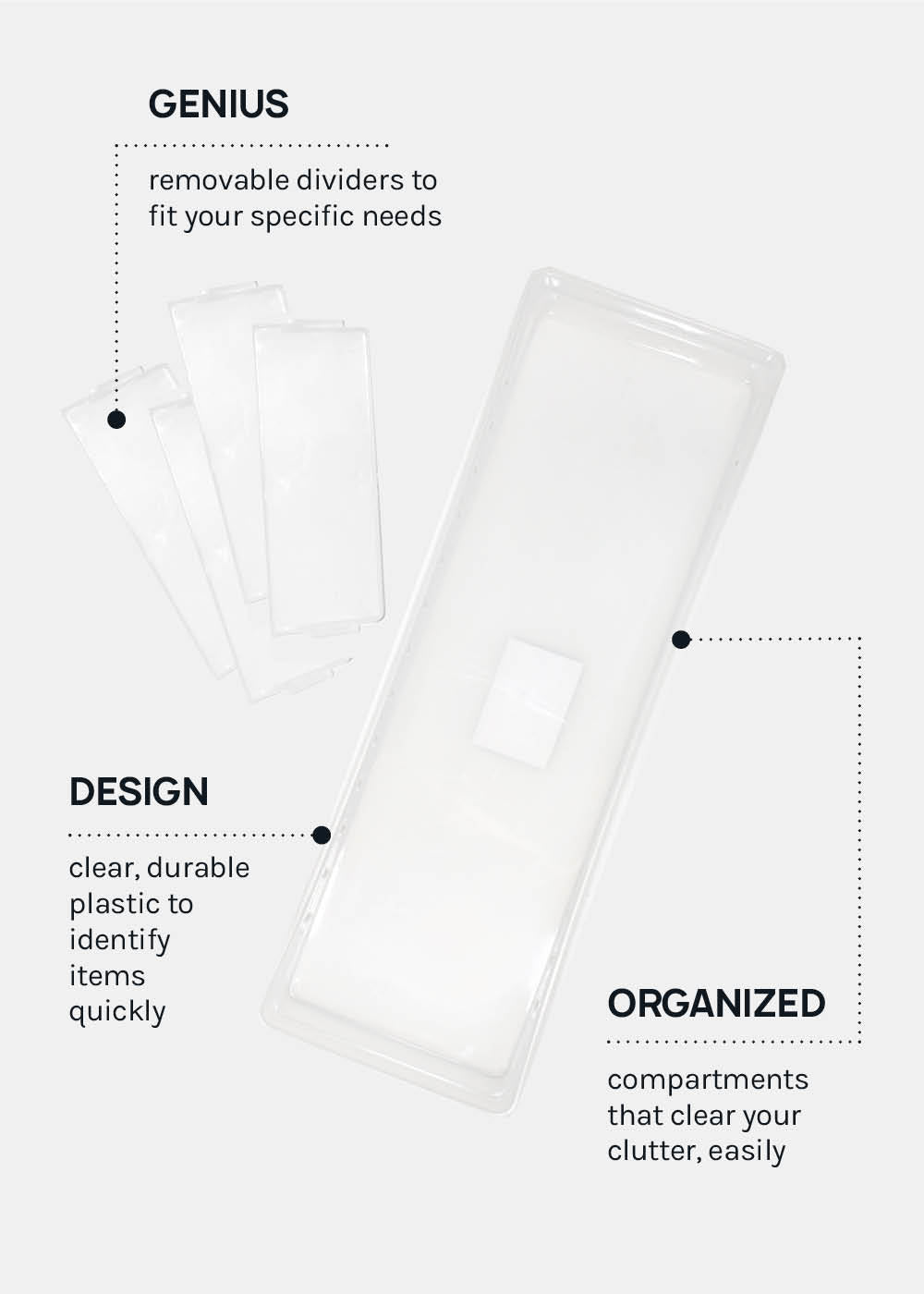 Official Key Items- Drawer Organizers with Dividers