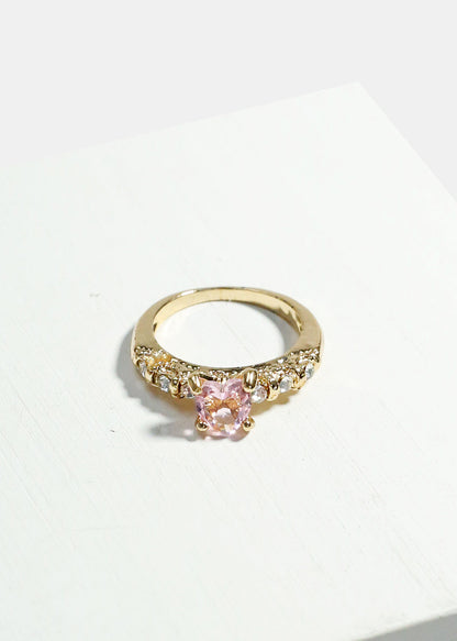 Heart Rhinestone Ring