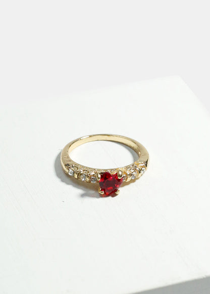 Heart Rhinestone Ring
