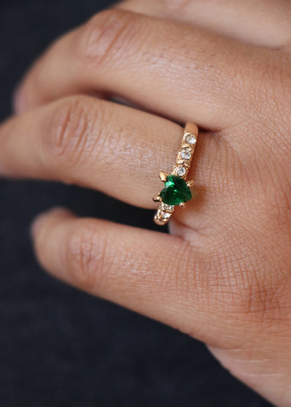 Heart Rhinestone Ring