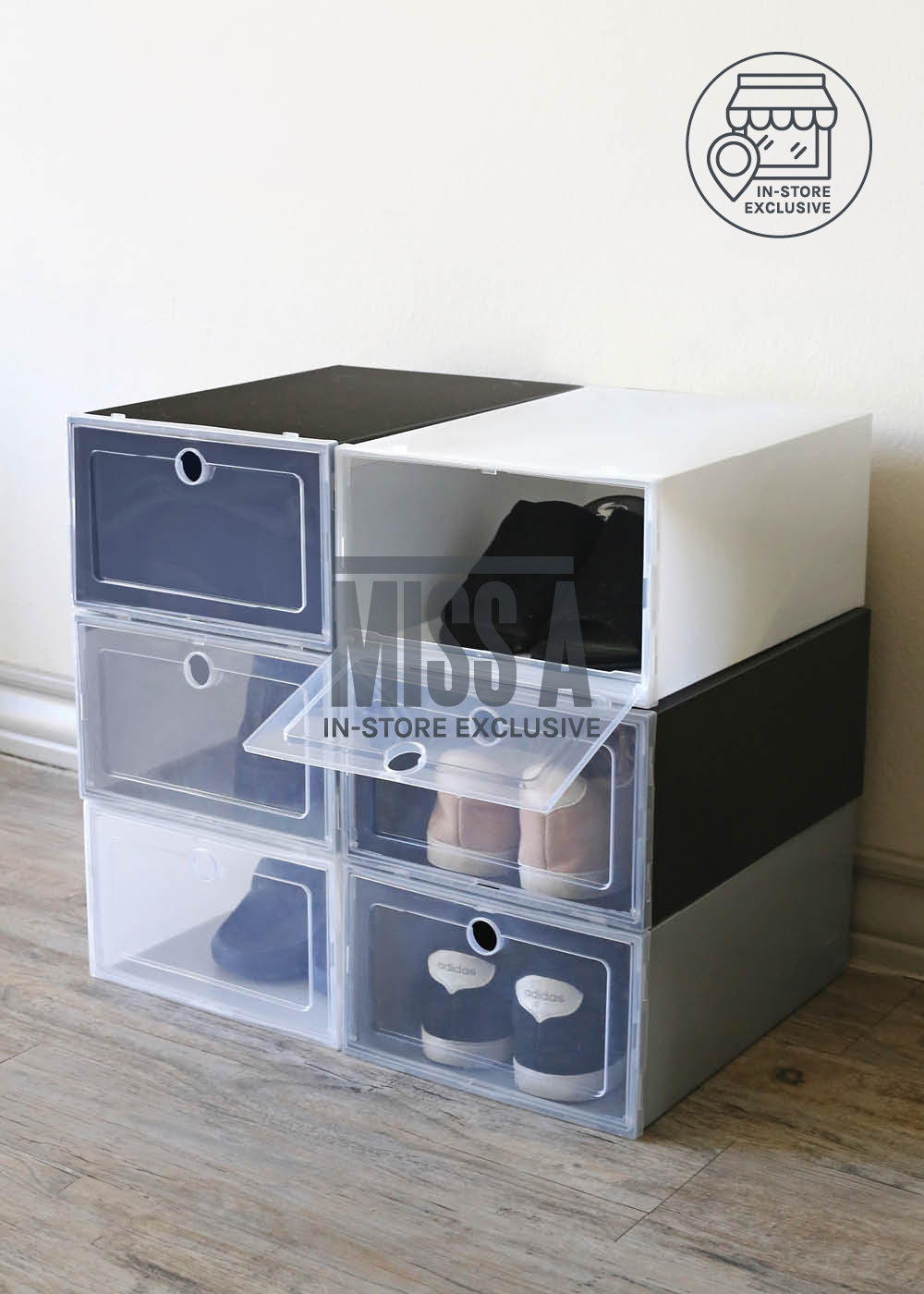 Official Key Items Stackable Shoe Storage Boxes