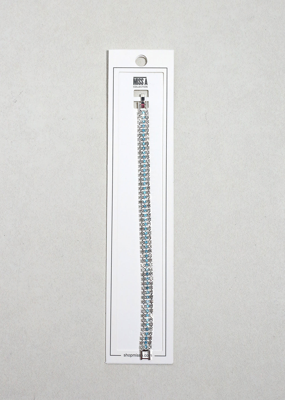 Triple Row Color Rhinestone Tennis Bracelet