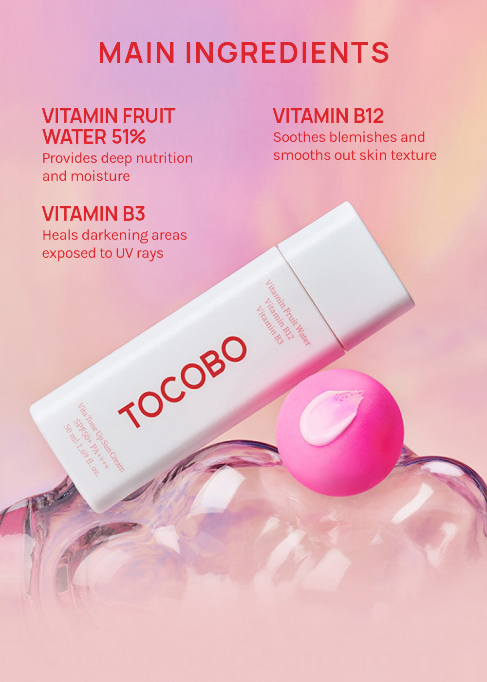 TOCOBO Vita Tone Up Sun Cream SPF50+ PA++++ 50ml