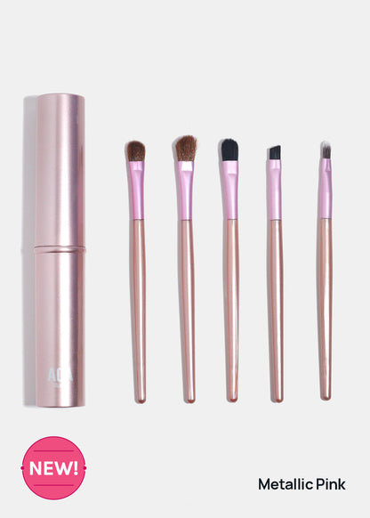 AOA 5 Piece Travel Brush Set + Case