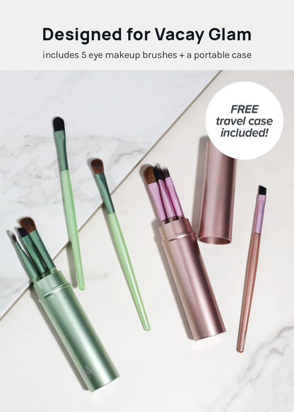 AOA 5 Piece Travel Brush Set + Case