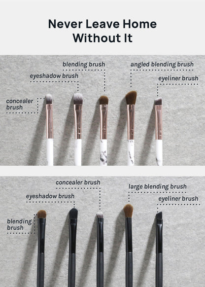 AOA 5 Piece Travel Brush Set + Case