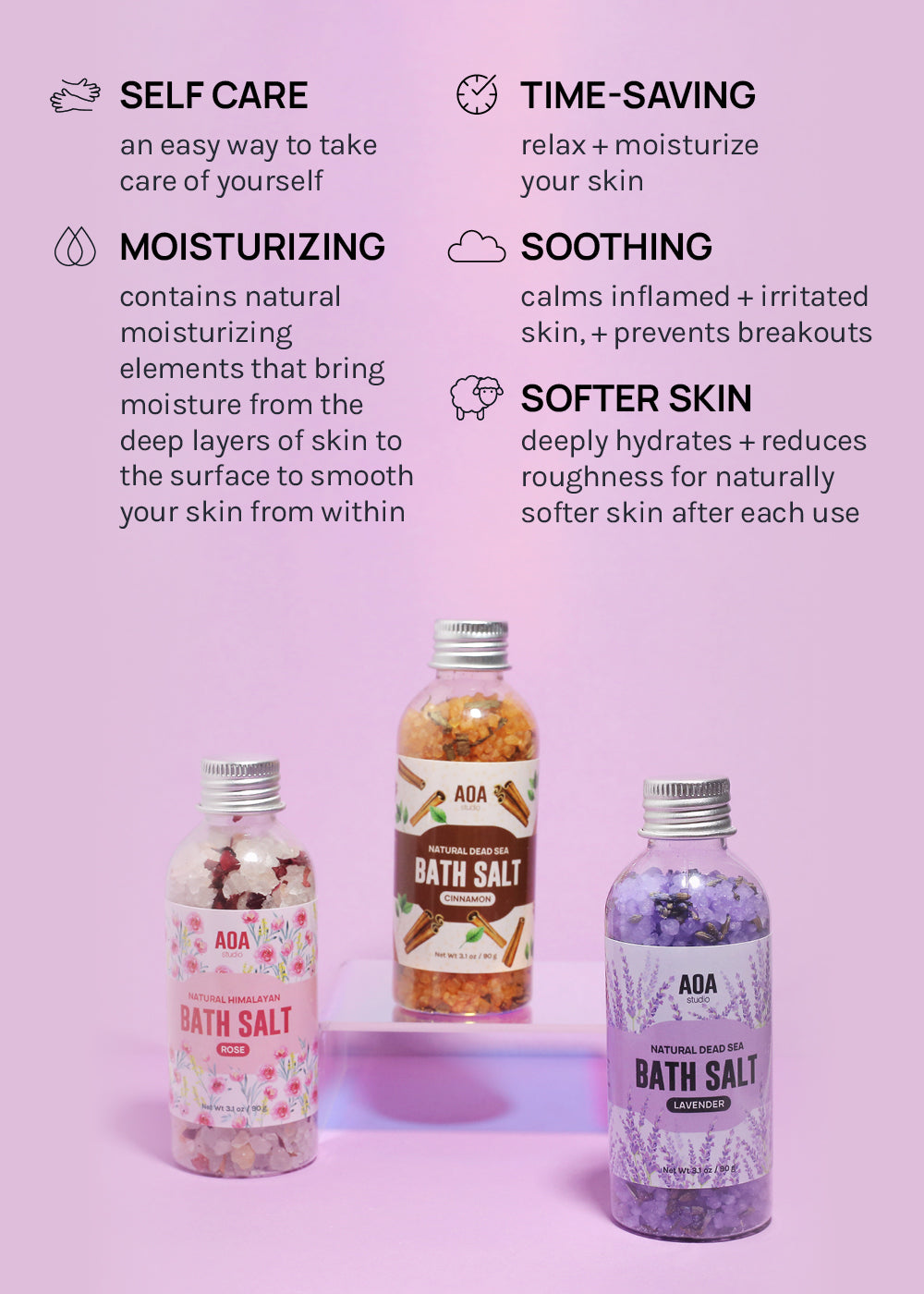AOA Studio Bath Salt - Rose
