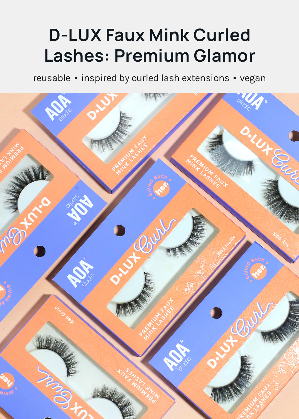 D-LUX Curl Premium Faux Mink Lashes - Mae