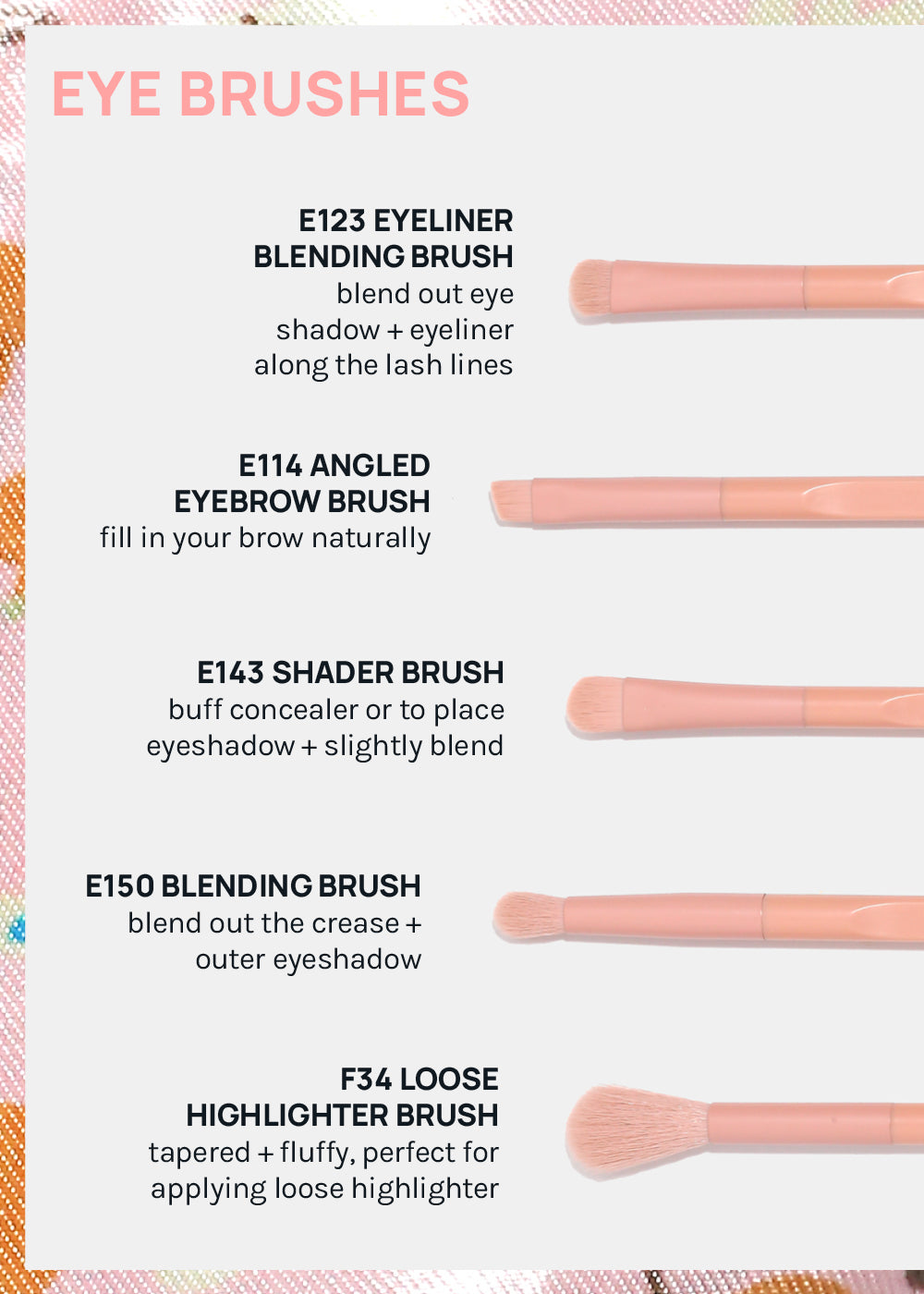 AOA Matte Rose Brush Set + Satin Travel Roll
