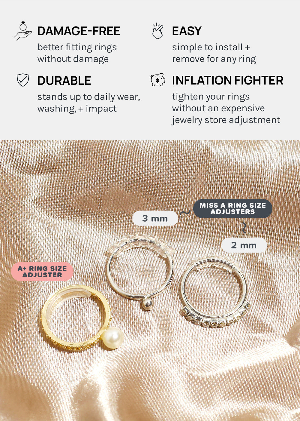 A+ Ring Size Adjusters