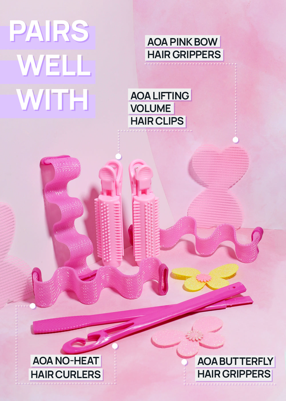 AOA No-Heat Wavy Hair Curlers