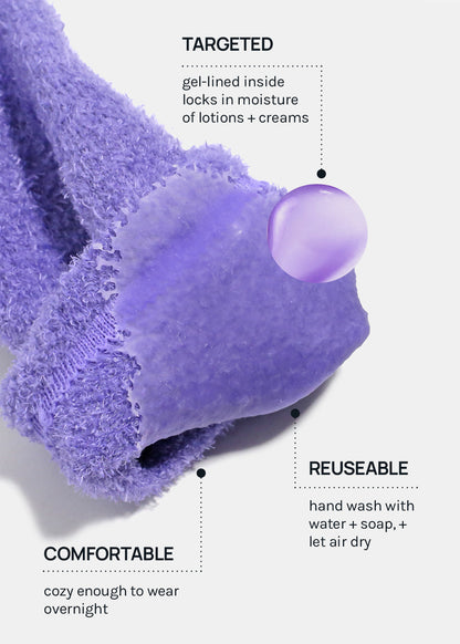 Gel Lined Heel and Elbow Spa Cover - Lavender